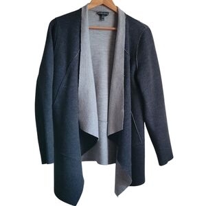 EILEEN FISHER Thick Merino Wool Open Cascade Cardigan Medium